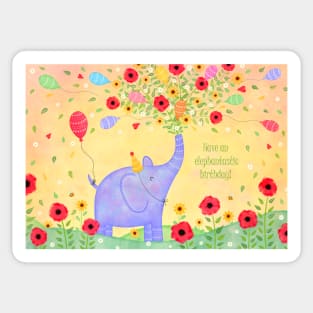 An Elephantastic Birthday Sticker